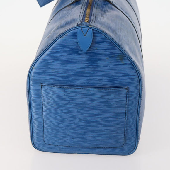 LOUIS VUITTON Epi Keepall 50 Boston tas blauw M42965 LV Auth 179600