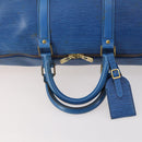 LOUIS VUITTON Epi Keepall 50 Boston tas blauw M42965 LV Auth 179600-7