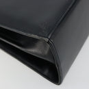 Salvatore Ferragamo Gancini Hand Bag Leather 2way Black Gold Auth 179604-15