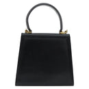 Salvatore Ferragamo Gancini Hand Bag Leather 2way Black Gold Auth 179604-3