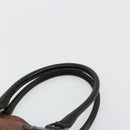 FENDI Enitco Hand Bag Leather Brown Gold Auth 179605A-8