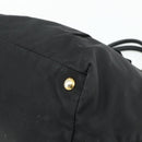 PRADA Ribbon Hand Bag Nylon Black Gold Auth 179608-9