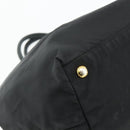 PRADA Ribbon Hand Bag Nylon Black Gold Auth 179608-16