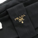 PRADA Ribbon Hand Bag Nylon Black Gold Auth 179608-17