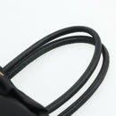 PRADA Ribbon Hand Bag Nylon Black Gold Auth 179608-8