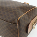 CELINE Macadam Canvas Hand Bag PVC Leather Brown Gold Auth 179609-12