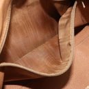 CELINE Macadam Canvas Hand Bag PVC Leather Brown Gold Auth 179609-20
