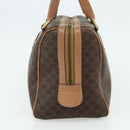 CELINE Macadam Canvas Hand Bag PVC Leather Brown Gold Auth 179609-5