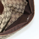 GUCCI GG Canvas Web Sherry Line Hand Bag Beige Silver 145758 Auth 179610-20