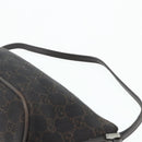 GUCCI GG Canvas Accessory Pouch Dark Brown Silver 07198 Auth 179616A-8
