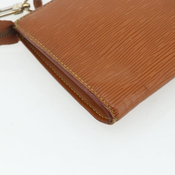 LOUIS VUITTON Epi Pochette Accessoires Pouch Brown M52953 LV Auth 179623