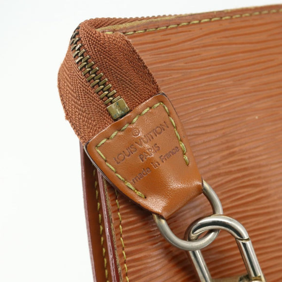 LOUIS VUITTON Epi Pochette Accessoires Pouch Brown M52953 LV Auth 179623
