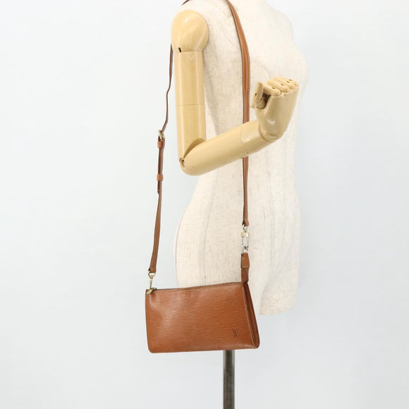 LOUIS VUITTON Epi Pochette Accessoires Pouch Brown M52953 LV Auth 179623