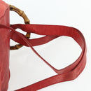 GUCCI Bamboo Backpack Leather Red Gold 000 2023 0016 Auth 179624-14