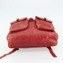 GUCCI Bamboo Backpack Leather Red Gold 000 2023 0016 Auth 179624-5
