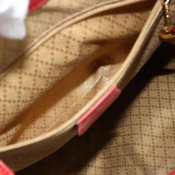 GUCCI Bamboo Backpack Leather Red Gold 000 2023 0016 Auth 179624