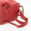 GUCCI Bamboo Backpack Leather Red Gold 000 2023 0016 Auth 179624-9