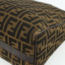 FENDI Zucca Canvas Hand Bag Brown Black Auth 179625-9