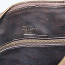 FENDI Zucca Canvas Hand Bag Brown Black Auth 179625-17