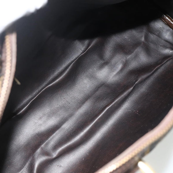 FENDI Zucca Canvas Hand Bag Brown Black Auth 179625