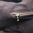 FENDI Zucca Canvas Hand Bag Brown Black Auth 179625-20