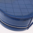 CHANEL Matelasse Chain Shoulder Bag Patent leather Blue Silver CC Auth 179626SAM-18
