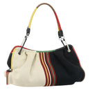 BOTTEGA VENETA Shoulder Bag Canvas Multicolor Silver Auth 179627A-1