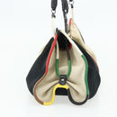 BOTTEGA VENETA Shoulder Bag Canvas Multicolor Silver Auth 179627A-4