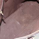 GUCCI GG Canvas Guccissima Hand Bag Leather Dark Brown Gold 145784 Auth 179628-16