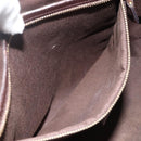 GUCCI GG Canvas Guccissima Hand Bag Leather Dark Brown Gold 145784 Auth 179628-20