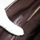 GUCCI GG Canvas Guccissima Hand Bag Leather Dark Brown Gold 145784 Auth 179628-21