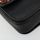 Miu Miu Shoulder Bag Leather Black Gold Auth 179629A-11