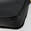 Miu Miu Shoulder Bag Leather Black Gold Auth 179629A-12