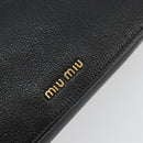 Miu Miu Shoulder Bag Leather Black Gold Auth 179629A-14