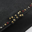 Miu Miu Shoulder Bag Leather Black Gold Auth 179629A-15