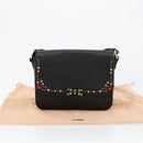 Miu Miu Shoulder Bag Leather Black Gold Auth 179629A-28