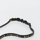 Miu Miu Shoulder Bag Leather Black Gold Auth 179629A-8