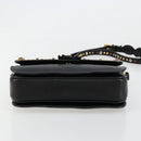 Miu Miu Shoulder Bag Leather Black Gold Auth 179629A-9