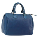 LOUIS VUITTON Epi Speedy 25 Hand Bag Toledo Blue M43015 LV Auth 179635-1