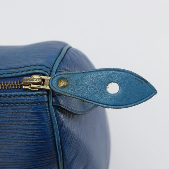 LOUIS VUITTON Epi Speedy 25 Hand Bag Toledo Blue M43015 LV Auth 179635