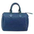 LOUIS VUITTON Epi Speedy 25 Hand Bag Toledo Blue M43015 LV Auth 179635-13