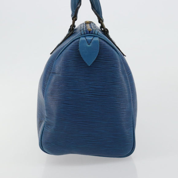 LOUIS VUITTON Epi Speedy 25 Hand Bag Toledo Blue M43015 LV Auth 179635