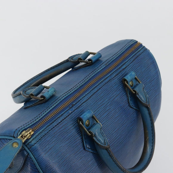 LOUIS VUITTON Epi Speedy 25 Hand Bag Toledo Blue M43015 LV Auth 179635
