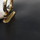 Salvatore Ferragamo Gancini Hand Bag Leather 2way Navy Gold Auth 179637-19