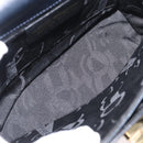 Salvatore Ferragamo Gancini Hand Bag Leather 2way Navy Gold Auth 179637-21