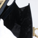 Salvatore Ferragamo Gancini Hand Bag Leather 2way Navy Gold Auth 179637-25