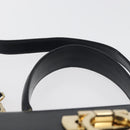 Salvatore Ferragamo Gancini Hand Bag Leather 2way Navy Gold Auth 179637-9
