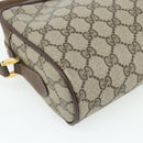 GUCCI GG Supreme Web Sherry Line Bag PVC Beige Gold 119 02 087 Auth 179638-16