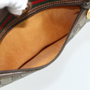 GUCCI GG Supreme Web Sherry Line Bag PVC Beige Gold 119 02 087 Auth 179638-20