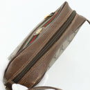 GUCCI GG Supreme Web Sherry Line Bag PVC Beige Gold 119 02 087 Auth 179638-6